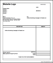 Blank Commercial Invoice Form Format Template Simple Pdf Sample ...