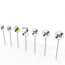 End Of Limitations Zones Sign Posts 3d Model Ad Zones Limitations Sign Model Sign Post Minimalist Business Cards 3d Model