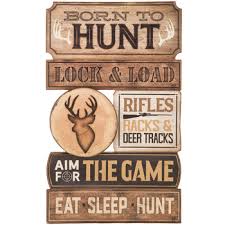 Deer, ducks, elk these unique wall decor items make exceptional gifts for hunters, outdoorsmen, and. Born To Hunt Wood Wall Decor Hobby Lobby 1455245