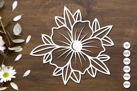 From paper peonies to classic paper roses and paper bridal bouquets we can help you make the perfect paper flowers today! Flower Silhouette Cut File Graphic By Anastasiyaartdesign Creative Fabrica