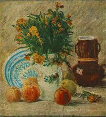 2020 popular 1 trends in home & garden, jewelry & accessories, apparel accessories with vincent van gogh flower paintings and 1. Vase With Flowers Coffeepot And Fruit By Vincent Van Gogh 1853 1890 Netherlands Art Reproductions