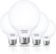 4.8 out of 5 stars. Led Vanity Light Bulb G25 Globe Light Bulbs 9w 900lm Comzler Bathroom Vanity Bulbs 80w Equivalent 2700k Soft White E26 Base Makeup Mirror Lights For Bedroom Non Dimmable Pack Of 4