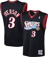 The philadelphia 76ers retired allen iverson 's no. Mitchell Ness Men S Philadelphia 76ers Allen Iverson 3 Swingman Jersey Dick S Sporting Goods