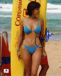 Catherine was born in london, but she moved to california with her iranian mother at the age of two. Catherine Bell Jag Blue Bikini Vintage Imgur