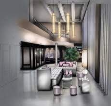 Hand Drawn And Coloured In By A Lasalle Student Interior Design Http Www Lasallecollegevancouver Com Progr Interior Design Programs Design Interior Design