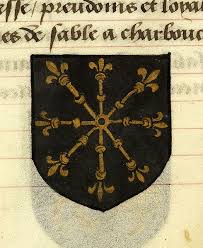 noms armes et blasons des chevaliers de la table ronde ms m 16 fol 72v images from medieval and renaiss medieval banner family crest symbols coat of arms