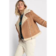 Faites vos choix de découvrez notre sélection de manteau long fausse fourrure parmi de nombreuses marques sur la redoute. Blouson Style Motard Peau Retournee Camel Femme Cache Cache