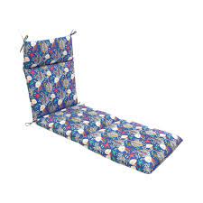 Hampton bay makes an assortment of chairs that have a lounge function. Hampton Bay 21 5 In X 29 In Outdoor Chaise Lounge Chair Cushion In Jellie Fish 7227 01549300 The Home Depot