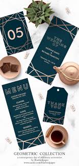 Geometric Collection A Modern Winter Wedding Stationery Includes Accessorie Winter Wedding Stationery Wedding Invitation Inspiration Wedding Invitation Cards