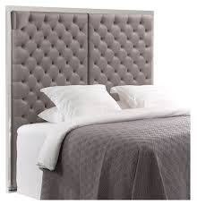 Idéal pour un lit de 180 mais pas pour un lit qui fait moins en raison des poteaux de chaque côté de 10 cm de diamètre qui se calent ainsi derrière le sommier en 180. Casa Padrino Lit Design Gris Argente Tete De Lit 180 X H 180 Cm Qualite De Luxe