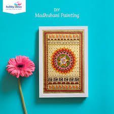 Learn A Traditional Art Form Madhubani Which Is A Folk Painting From Mithila Bihar This Beautful Madhubani Pai Madhubani Painting Painting Frames Painting