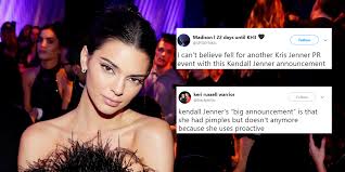 After years of struggling with acne, kendall jenner finally found the secret to clear skin by making a big change to her diet, in addition to her intense skincare routine. Kendall Jenner Made A Raw And Brave Announcement On Twitter But People Are Unimpressed Indy100 Indy100