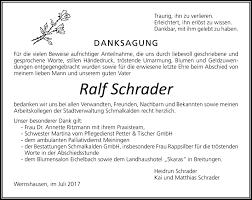Traueranzeigen von Ralf Schrader