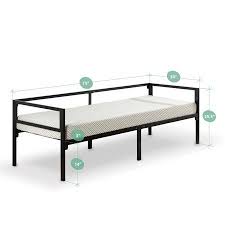 Mainstays Quick Lock Steel Support Twin Daybed With Memory Foam Mattress Walmart Com Memory Foam Mattress Foam Mattress Mattress