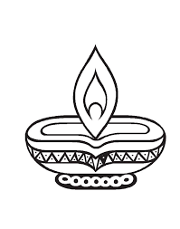 Image Result For Diya Black And White Clipart Diwali Diya Diwali Drawing Diwali Colours