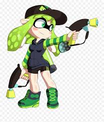 To recap, create the triangle brush and use it as a dual brush with the other to get this dry paint brush aka splatoon brush. Download Hd I Never Saw The Poses An Inkling Makes With Splatoon 2 Inkling Drawing Png Inkling Png Free Transparent Png Images Pngaaa Com