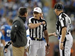 Officials initially signal penalties by tossing a bright yellow (american football) or orange (canadian football). Why Nfl Referees No Longer Salute Pride Of Detroit