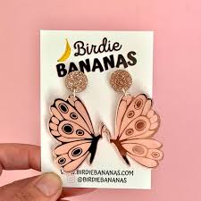 Pink Butterfly Earrings Dangle, Pretty Earrings, Acrylic Butterfly  Earrings, Butterfly Jewelry, Unique Gifts, Birthday Gift for Women