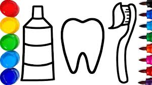 Belajar Cara Menggambar Dan Mewarnai Tooth Brush And Paste Untuk Anak Anak Learn Colors Youtube