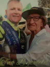 Sidecar riders presentation at Gosford Showground Speedway in April 1997