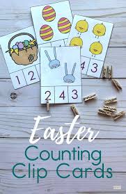 If my sam were not interested in an activity, i would simply leave it be and counting is a great place to start with math activities for preschoolers. Free Preschool Easter Counting Clip Cards