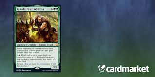 At the beginning of combat on your turn, creatures you control get +3/+3 and gain trample until end of turn. Cardmarket Magic On Twitter Check Out The New Spoiler From Mtgcmr Kamahl Heart Of Krosa Https T Co Xcmr0j6nhc Mtg
