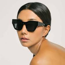 Oscar & Frank Haarlem Γυναικεία Γυαλιά Ηλίου με Μαύρο Κοκκάλινο Σκελετό και  Μαύρο Φακό 016MB