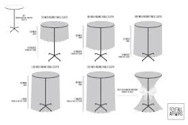 30 Inch Round Hightop Table Linen Sizing Guide High Top Tables Pub Table Sets Patio Bar Set