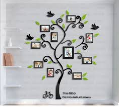 壓克力3d立體壁貼創意畫客廳電視背景牆壁貼紙自粘牆貼牆上裝飾品 tree story happy