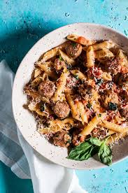 Kick Up Your Next Dinner With This Spicy Italian Sausage Pasta In A Creamy Tomato Sauce Italian Sausage Pasta Italian Sausage Sausage Pasta