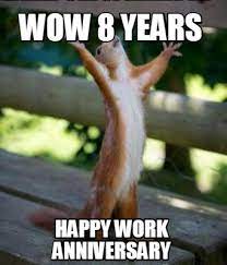 Happy anniversary to you both linked hearts glitter graphic, greeting, comment, meme or gif. Meme Creator Funny Wow 8 Years Happy Work Anniversary Meme Generator At Memecreator Org