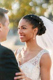 Natural Hair Bride Braided Wedding Updo Natural Wedding Hairstyles Natural Hair Wedding Natural Hair Bride