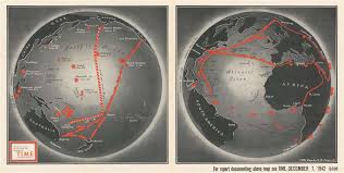 64,000,000 sq mi (165,000,000 sq km). In The Pacific In The Atlantic Geographicus Rare Antique Maps