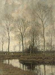 A to z by name: Along The Vordense Beek By Arnold Marc Gorter Dutch 1866 1933 Art Country Roads Painting
