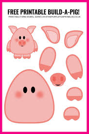 Part Of A Printable Build An Animal Series Popcorn The Pig Is A Free Printable Paper Pig Template That Ca Pig Crafts Farm Animal Crafts Animal Crafts For Kids