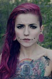Dhalias Dimples Plugs Piercings Tattoos Purple Hair Face Piercings Cheek Piercings Facial Piercings