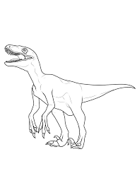 Ran an die buntstifte und wachsmalkreiden. Kostenlose Malvorlage Dinosaurier Und Steinzeit Dinosaurier Velociraptor Zum Ausmalen