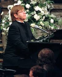 Elton John Plays A Specially Re Written Version Of His Classic Candle In The Wind During The Funeral Servi Princess Diana Funeral Diana Funeral Princess Diana