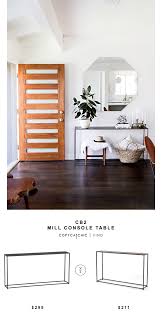 Cb2 Mill Console Table Copycatchic Entryway Console Table Home Console Table