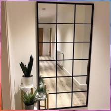 Brooklyn Schwarz Industrie In Voller Lnge Fenster Spiegel 72 X 36 180cm Mirror Dining Room Dining Room Mirror Wall Window Mirror
