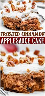 Frosted Applesauce Cake Butter With A Side Of Bread Applesauce Cake Recipe Apple Recipes Applesauce Cake