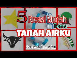 Kreatifitas anak tk tema tanah airku. 5 Kreasi Mudah Untuk Tk Paud Tema Tanah Air Membuat Lambang2 Pancasila Bersama Bunda Ina Dugkatif Youtube