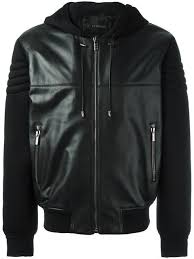 Versace Mixed Material Bomber Jacket Versace Cloth Jacket Leather Jacket Style Best Leather Jackets Best Black Outfits
