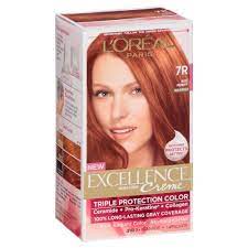 L Oreal Paris Excellence Triple Protection Permanent Hair Color 4 Dark Brown 1 Kit Permanent Hair Color Loreal Paris Hair Color Auburn