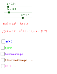 Sisteme de ecuatii metoda reducerii, metoda substitutiei. FuncÈia De Gradul Al Doilea Semn Monotonie Imagine Geogebra