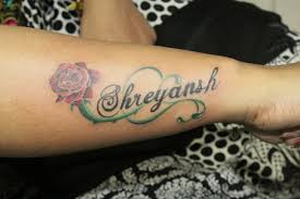 Artistic Colored Lettering Tattoo Black Poison Tattoo Studio Tattoo Lettering Tattoos Black Tattoos