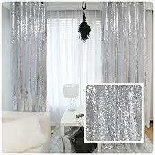 Robot Check Silver Curtains Sequin Curtains Glitter Curtains