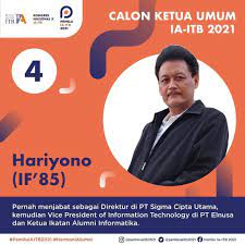 Usai dinyatakan sebagai ketua ia itb yang baru, gembong memastikan dirinya akan melanjutkan program kerja kepengurusan sebelumnya yang dipimpin ridwan djamaluddin. Ikatan Alumni Itb ì‚¬ì§„ Facebook