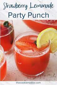 Strawberries Lemonade Summer Punch Recipes Alcoholic Punch Recipes Strawberry Lemonade