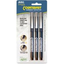 Pen style for extreme portability. Dri Mark Retractable Counterfeit Pen Black 3 Pack Icc Business Products